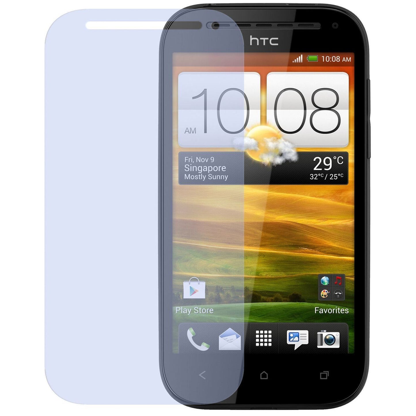 2x Schutzfolie matt für One SV HTC Display-Schutzf (2)
