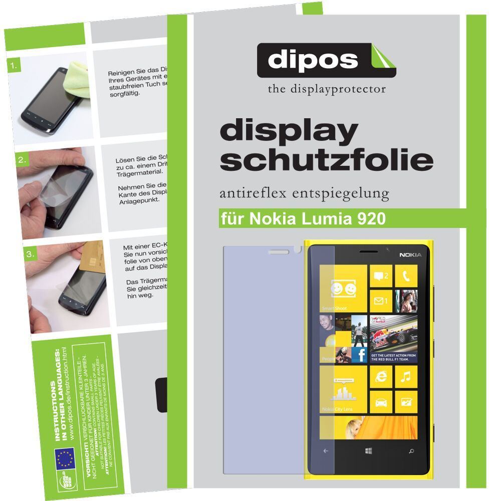 2x Schutzfolie matt für Lumia 920 Nokia Display-Sc (1)