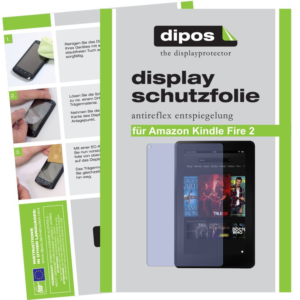 2x Schutzfolie matt für Kindle Fire 2 Amazon Displ (1)