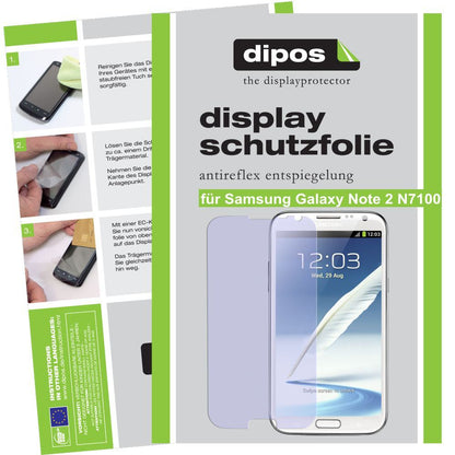 2x Schutzfolie matt für Galaxy Note 2 N7100 Samsun (1)