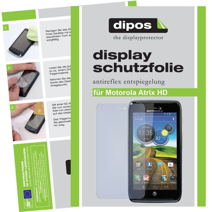 2x Schutzfolie matt für Atrix HD Motorola Display- (1)