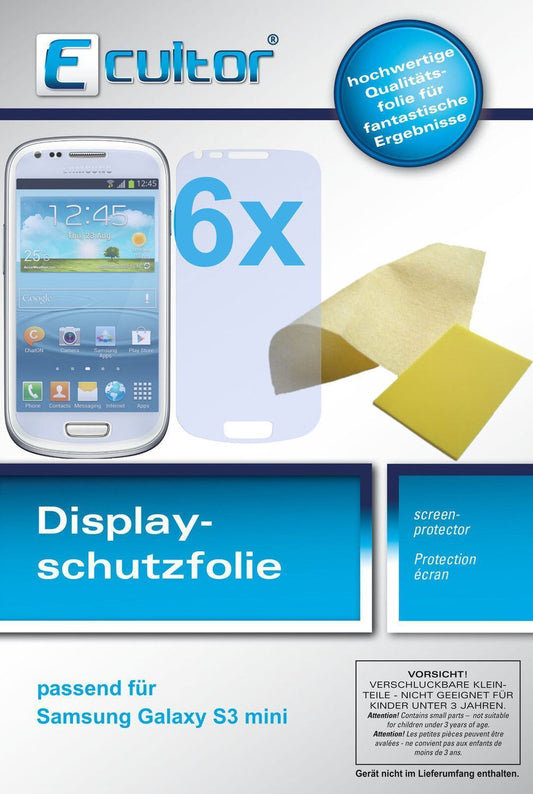 8x Schutzfolie klar für Galaxy S3 mini i8190 Samsu (1)