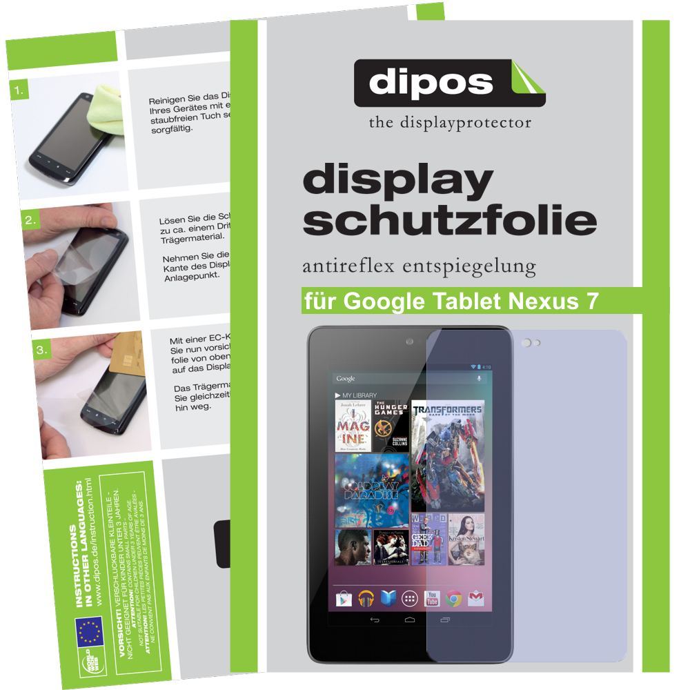 2x Schutzfolie matt für Tablet Nexus 7 Google Disp (1)