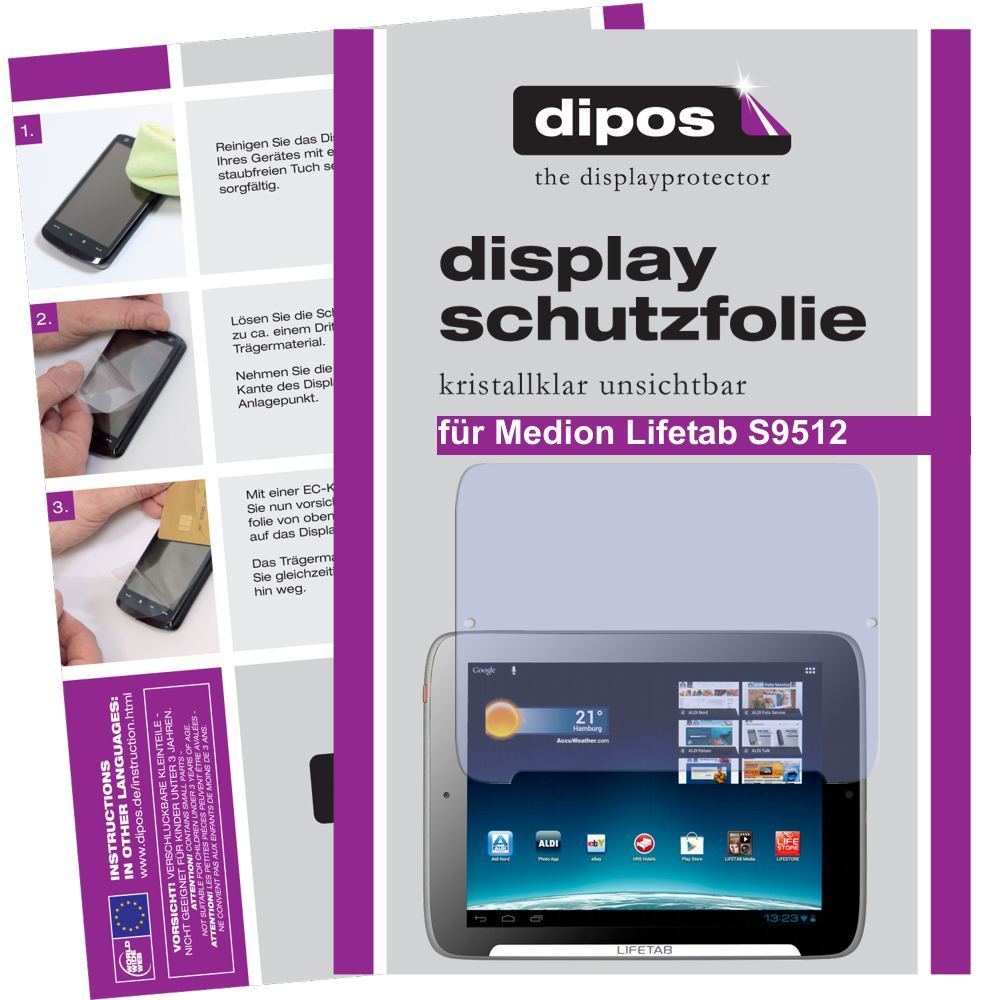 2x Schutzfolie klar für Lifetab S9512 Medion Displ (1)