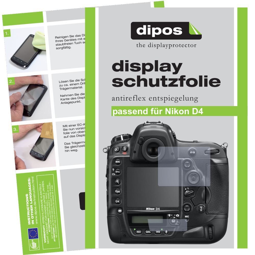 2x Schutzfolie matt für D4 Nikon Display-Schutzfol (1)