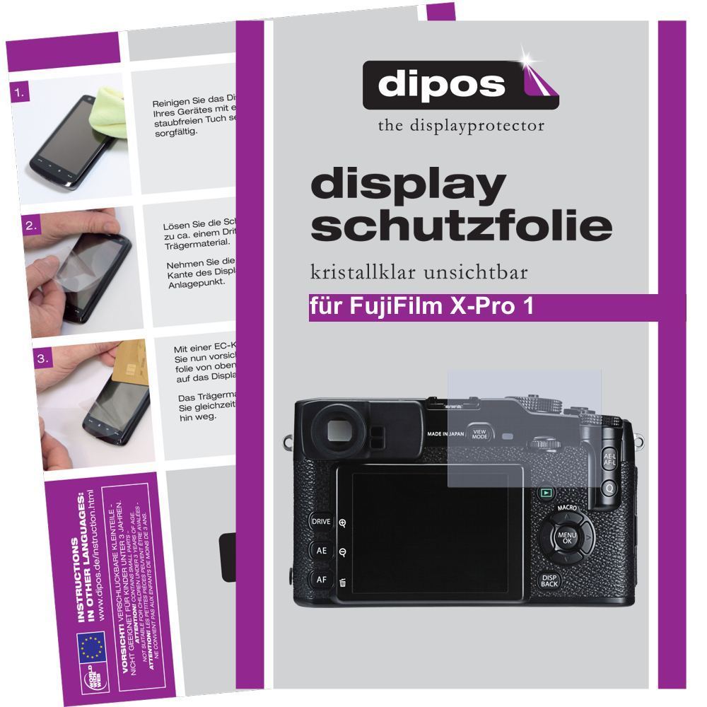 2x Schutzfolie klar für X-Pro 1 Fujifilm Display-S (1)