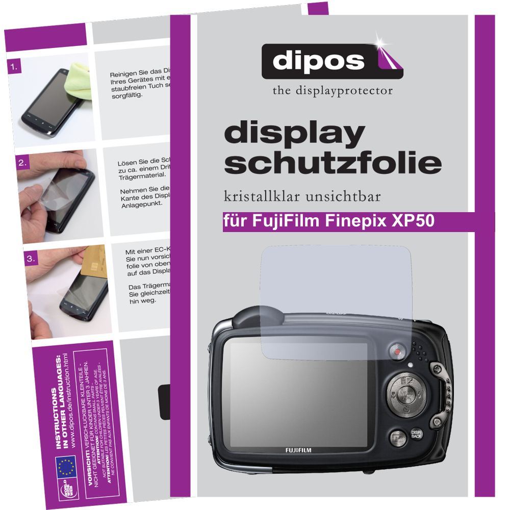2x Schutzfolie klar für Finepix XP50 Fujifilm Disp (1)