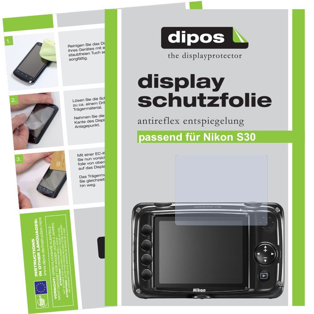 2x Schutzfolie matt für Coolpix S30 Nikon Display- (1)