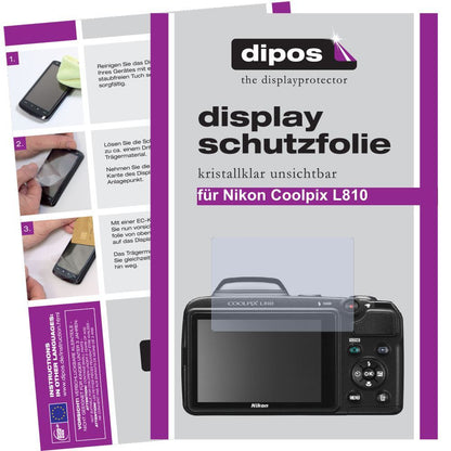 2x Schutzfolie klar für Coolpix L810 Nikon Display (1)