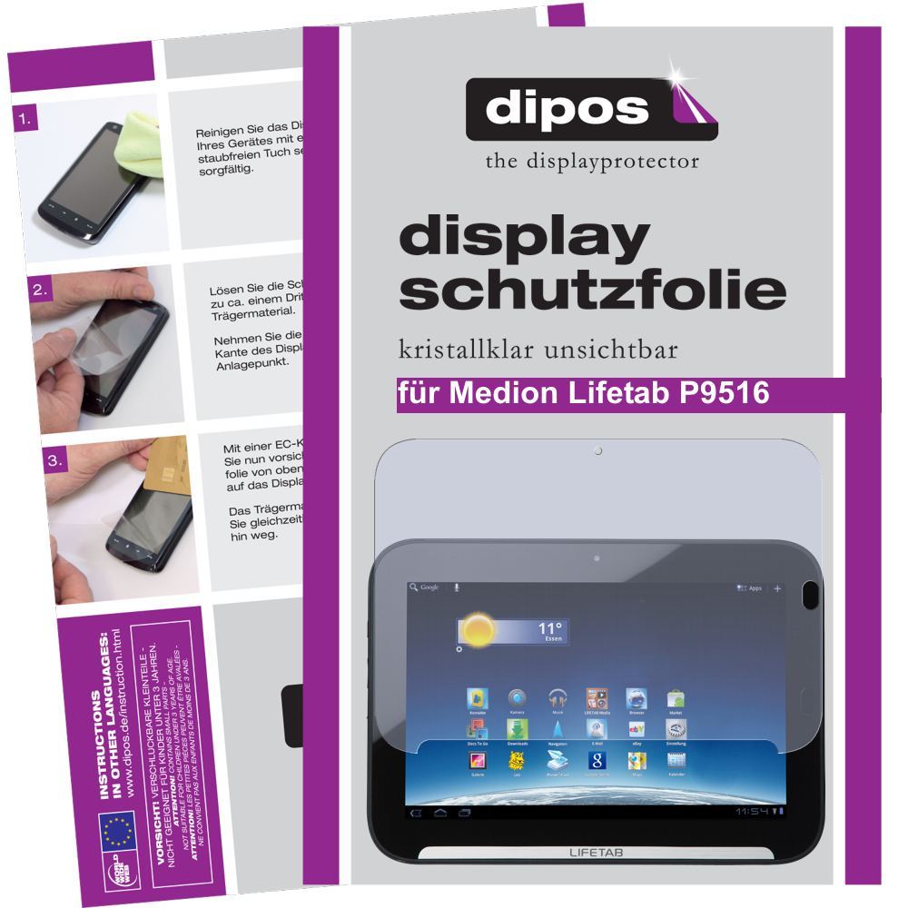 2x Schutzfolie klar für Lifetab P9516 Medion Displ (1)