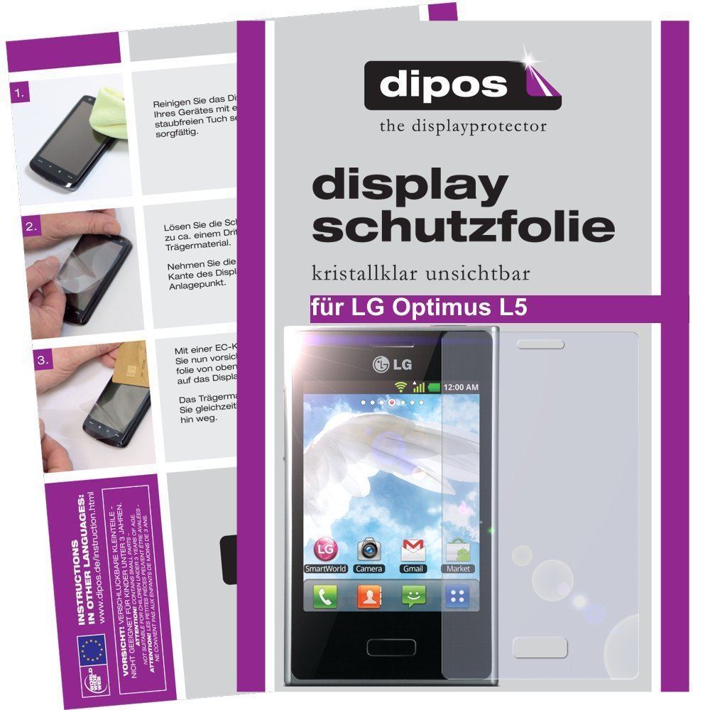 2x Schutzfolie klar für E610 Optimus L5 LG Display (1)