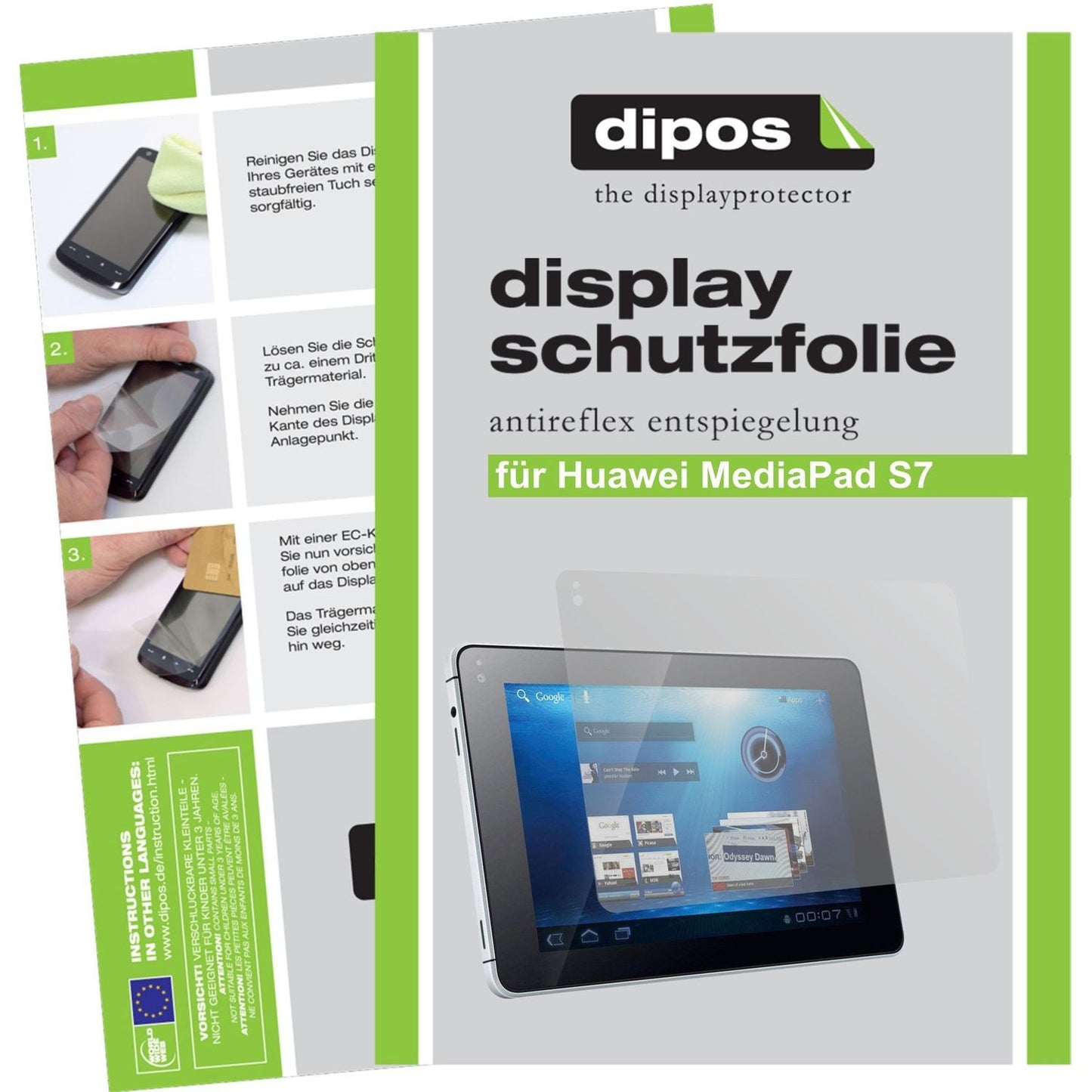 1x Schutzfolie matt für Huawei MediaPad S7 Doppelt (1)