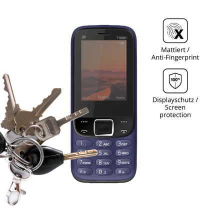 dipos Displayschutz für JtQtJ T5081, mattierte Oberfläche, Blickschutzfilter und perfekter Passform