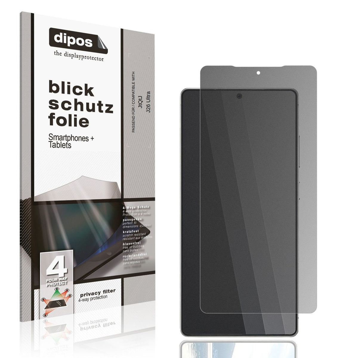 Screen Protector for JtQtJ J26 Ultra Privacy Filter 4-Way Protection dipos