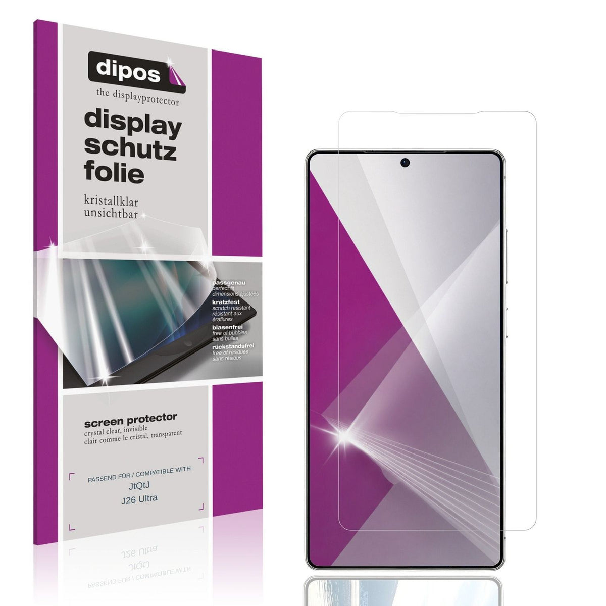 4x Screen Protector for JtQtJ J26 Ultra Protection Crystal Clear dipos