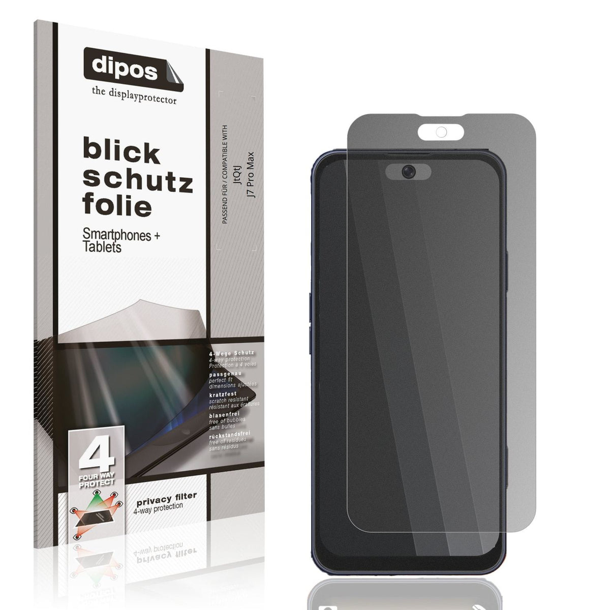 Screen Protector for JtQtJ J7 Pro Max Privacy Filter 4-Way Protection dipos