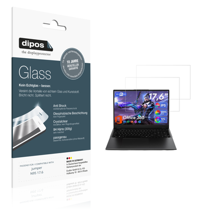 Klare Displayschutzfolie von dipos passend für jumper N95 17.6, 9H kratzfest und blasenfrei montiert
