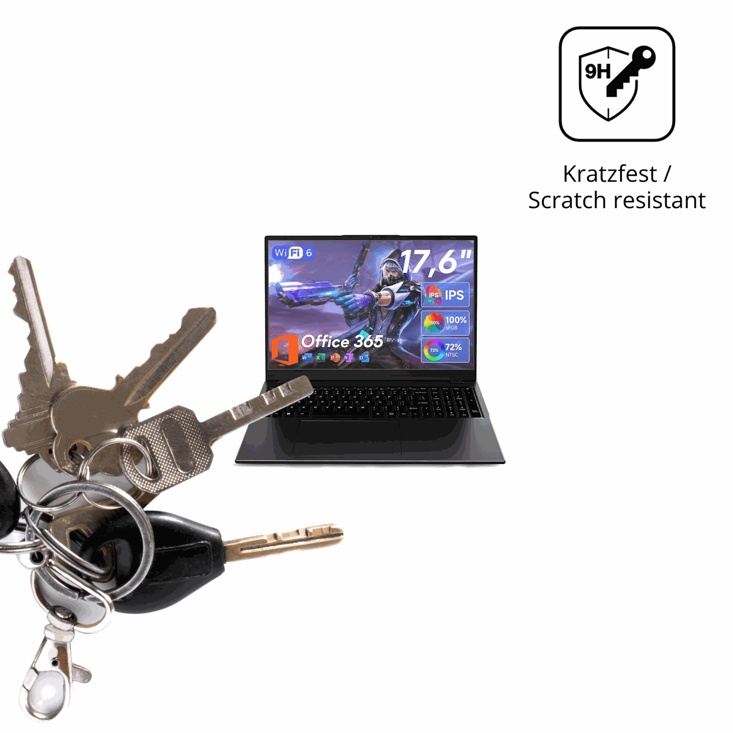 dipos Displayschutz für jumper N95 17.6, mattierte Oberfläche, robuste Festigkeit und perfekte Passform