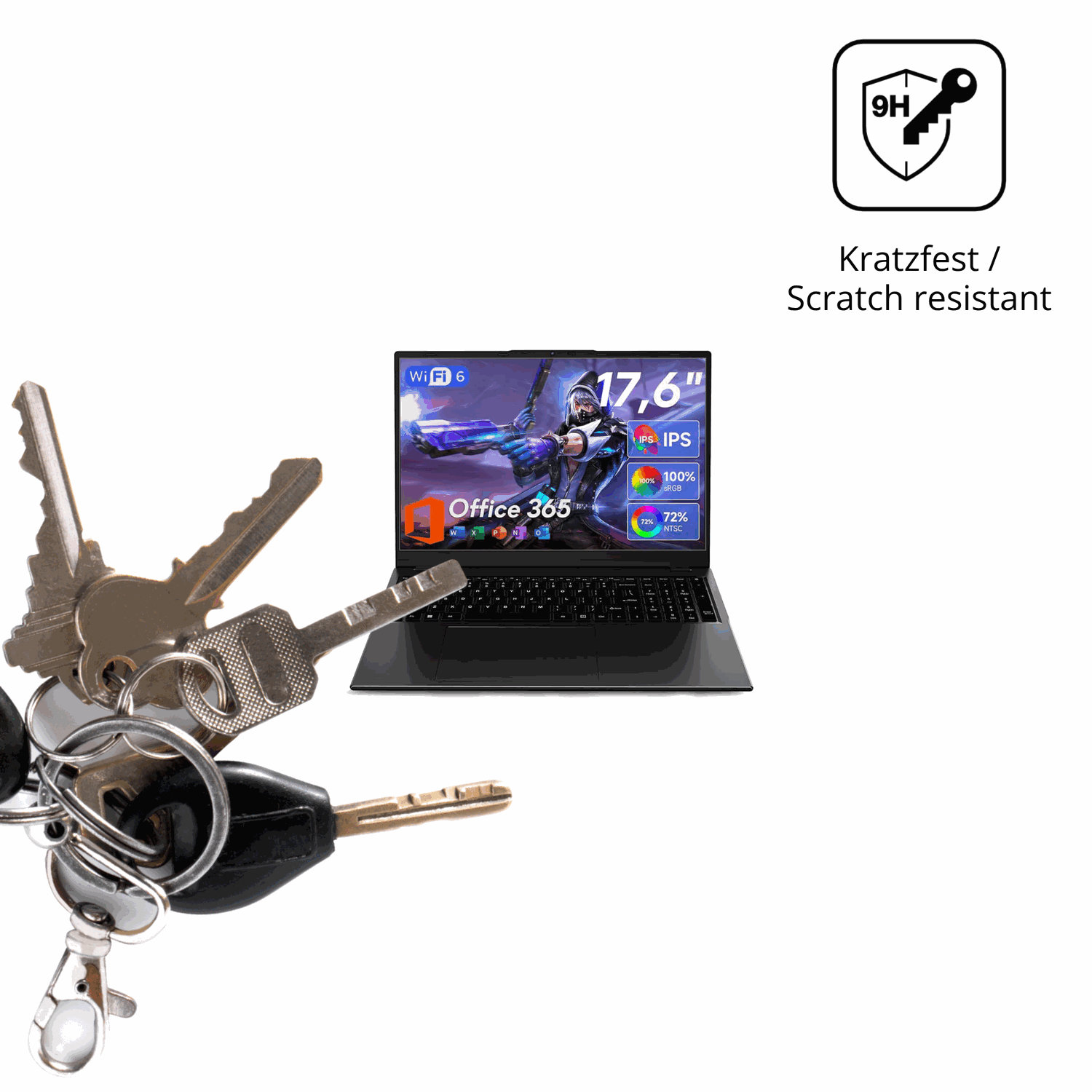dipos Displayschutz für jumper N95 17.6, transparente Oberfläche, perfekte Passform auch für die Rundungen