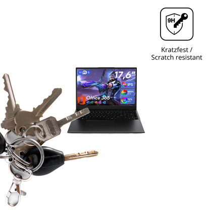 dipos Displayschutz für jumper N95 17.6, transparente Oberfläche, perfekte Passform auch für die Rundungen