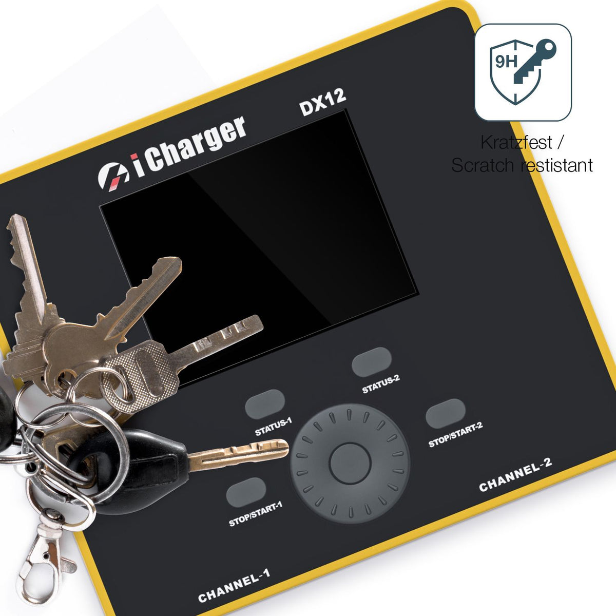 dipos Displayschutz für Junsi iCharger DX12, transparente Oberfläche, perfekte Passform auch für die Rundungen