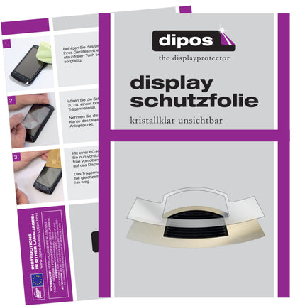 Klare Displayschutzfolie von dipos passend für Jura D60 Tropfblech, präziser Zuschnitt und blasenfrei montiert