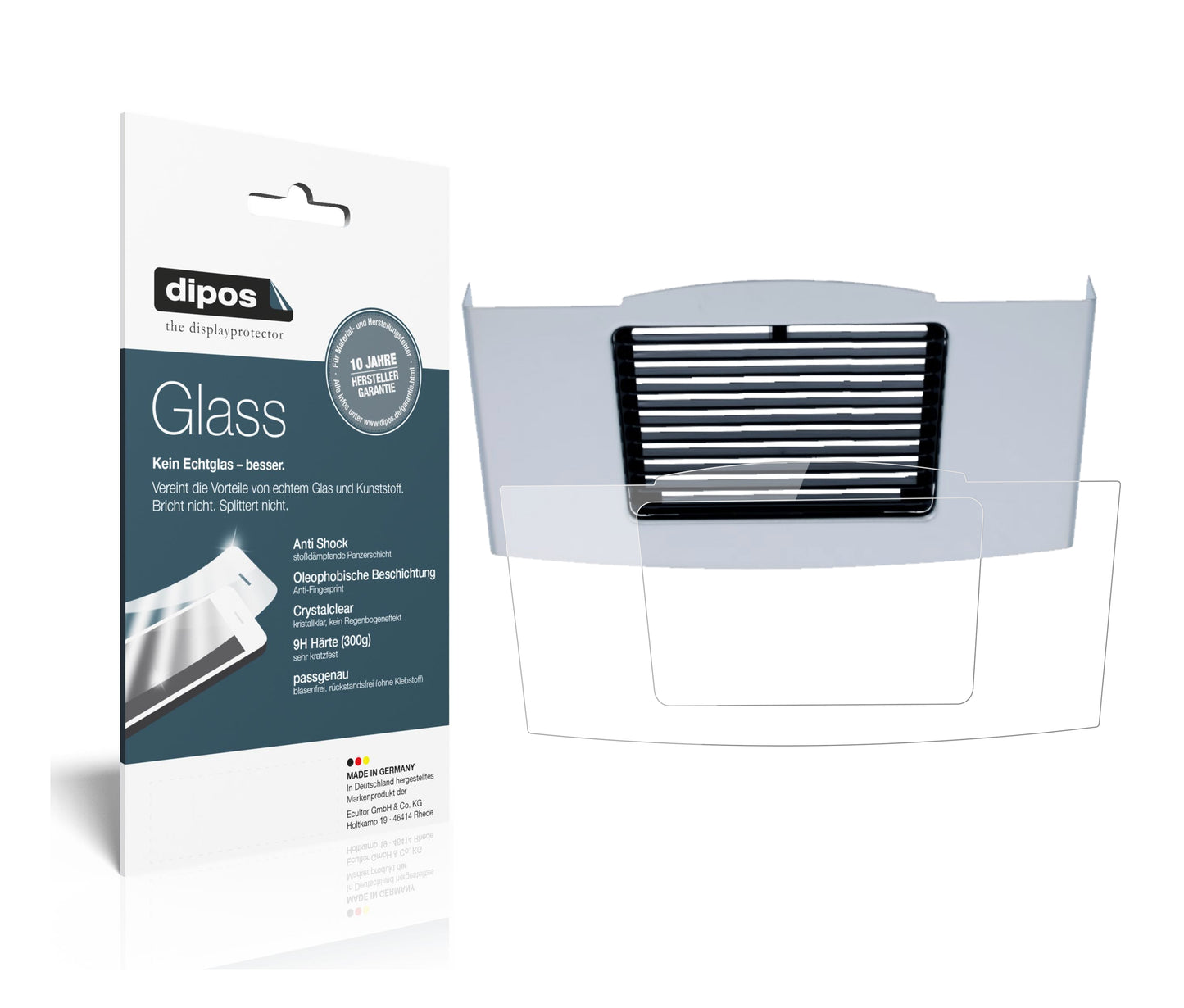 1x 9H Schutzfolie für Jura F Series F7 Tropfblech Panzerfolie