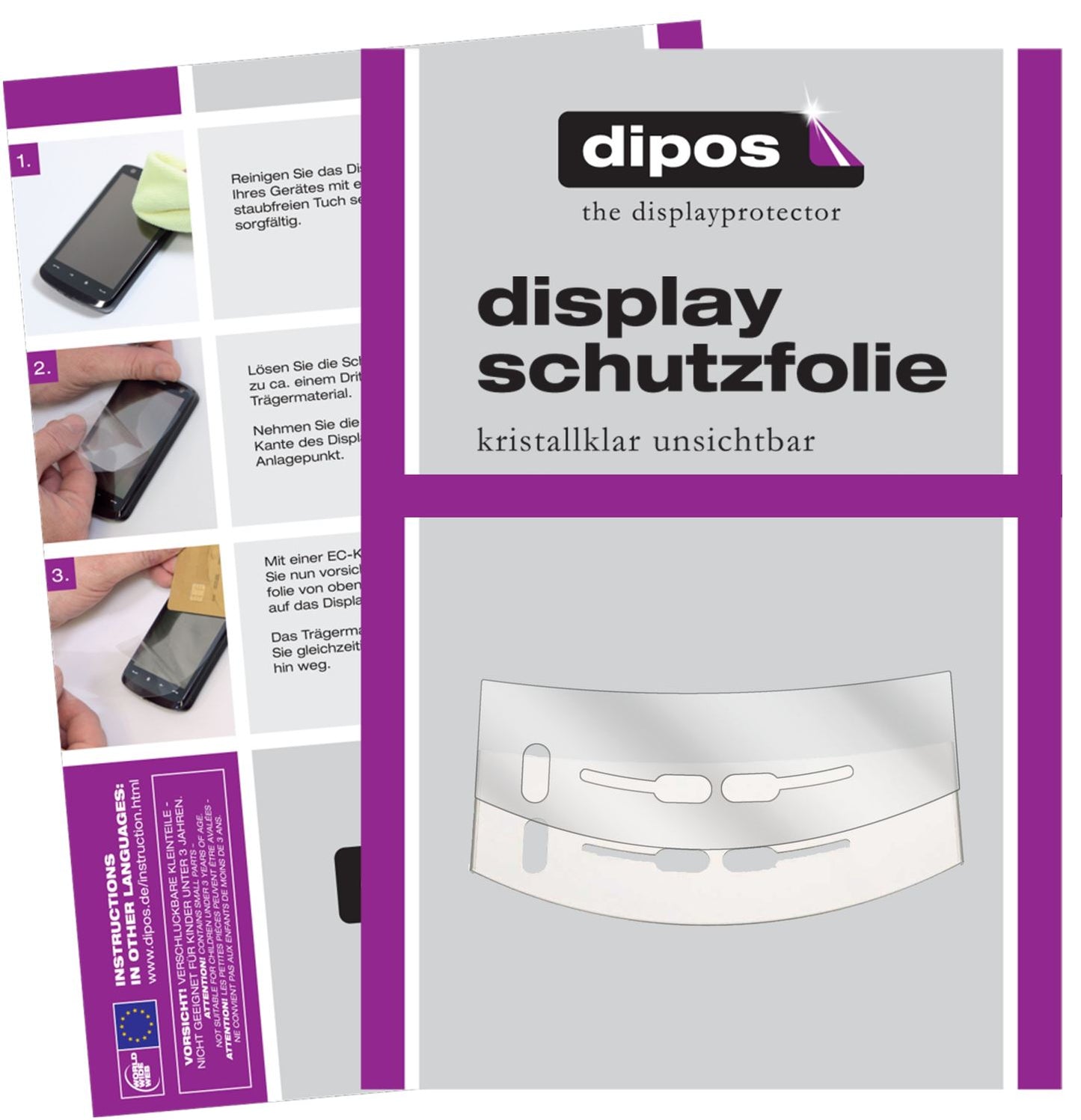 Klare Displayschutzfolie von dipos passend für Jura J80 Tropfblech, präziser Zuschnitt und blasenfrei montiert