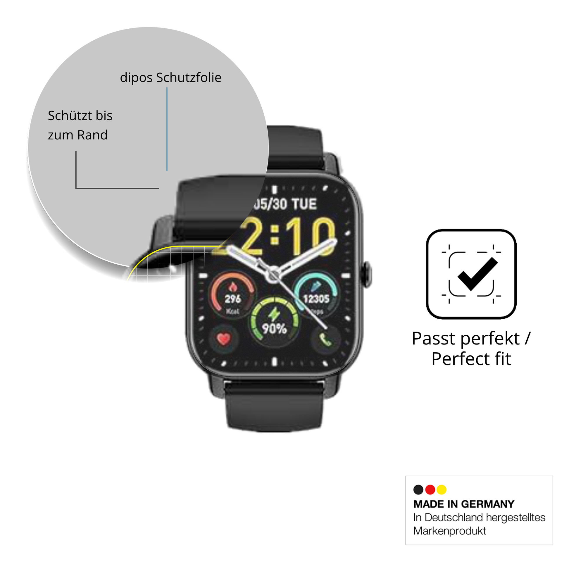 Besonders flexibler Displayschutz mit Anti-Shock-Schicht im Materialmix