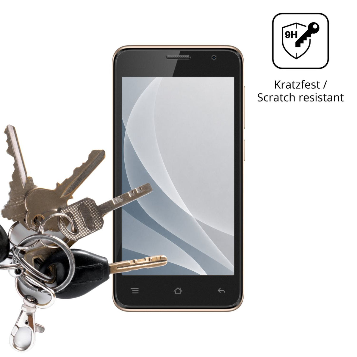 dipos Displayschutz für Karbonn A9 Indian, mattierte Oberfläche, robuste Festigkeit und perfekte Passform