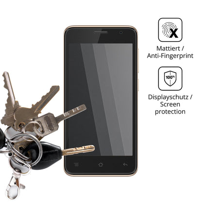 dipos Displayschutz für Karbonn A9 Indian, mattierte Oberfläche, Blickschutzfilter und perfekter Passform