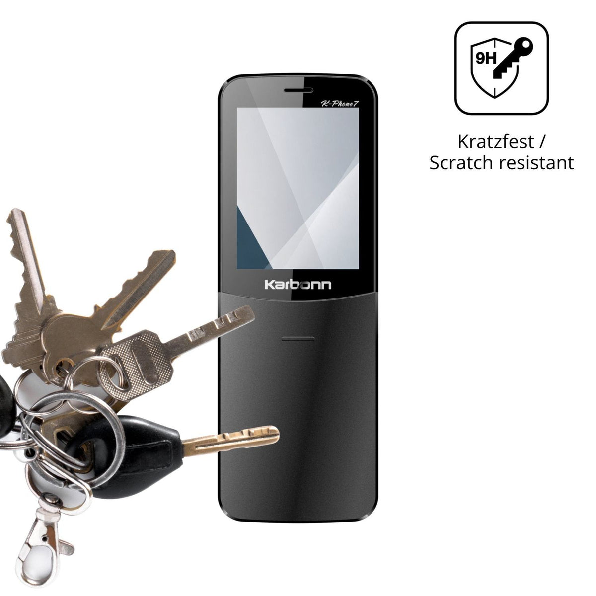 dipos Displayschutz für Karbonn K Phone 7, transparente Oberfläche, perfekte Passform auch für die Rundungen