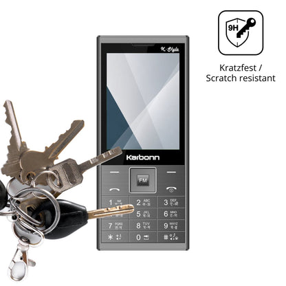 dipos Displayschutz für Karbonn K Stylo, transparente Oberfläche, perfekte Passform auch für die Rundungen