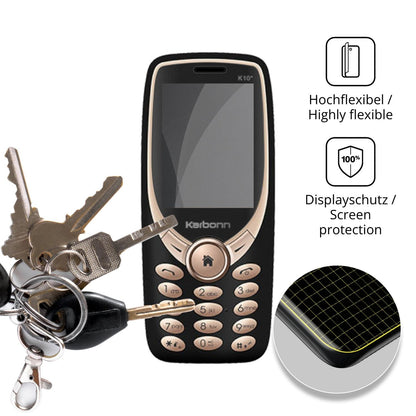 dipos Displayschutz für Karbonn K10 Star, mit Blickschutzfilter und perfekter Passform auch für die Rundungen