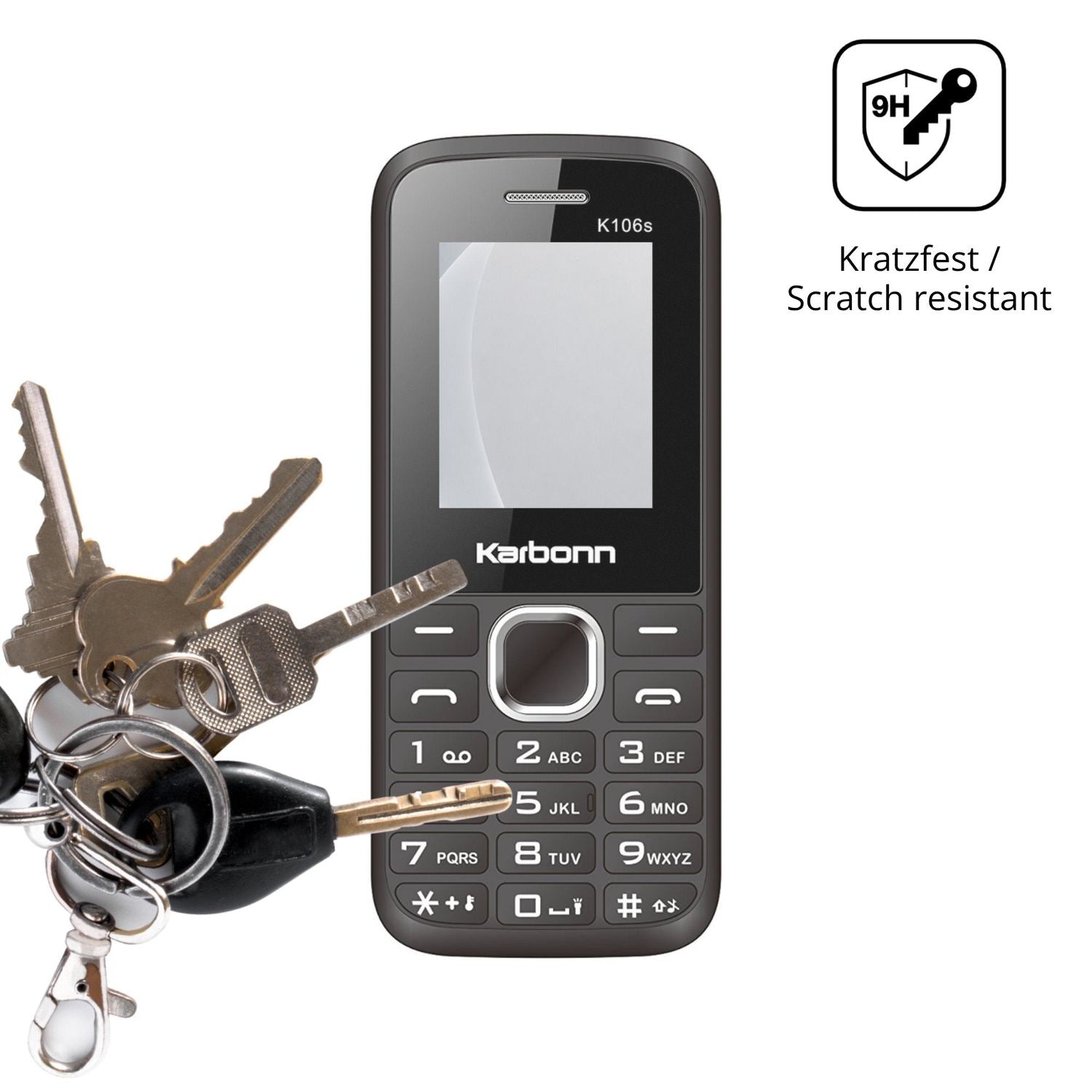 dipos Displayschutz für Karbonn K106s, mattierte Oberfläche, robuste Festigkeit und perfekte Passform