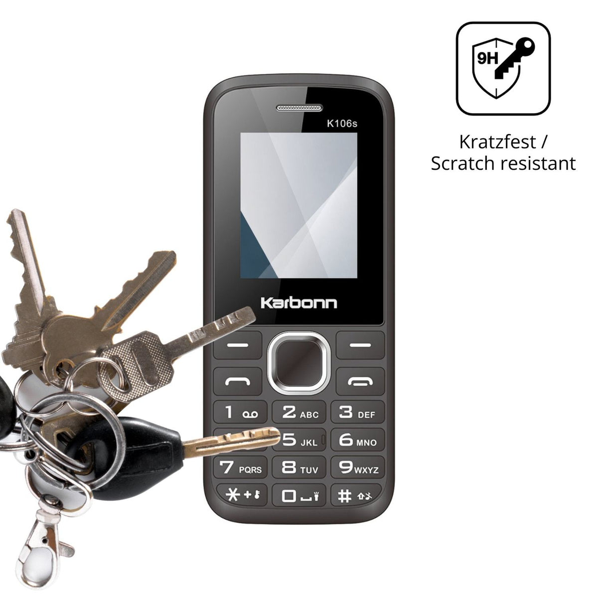 dipos Displayschutz für Karbonn K106s, transparente Oberfläche, perfekte Passform auch für die Rundungen