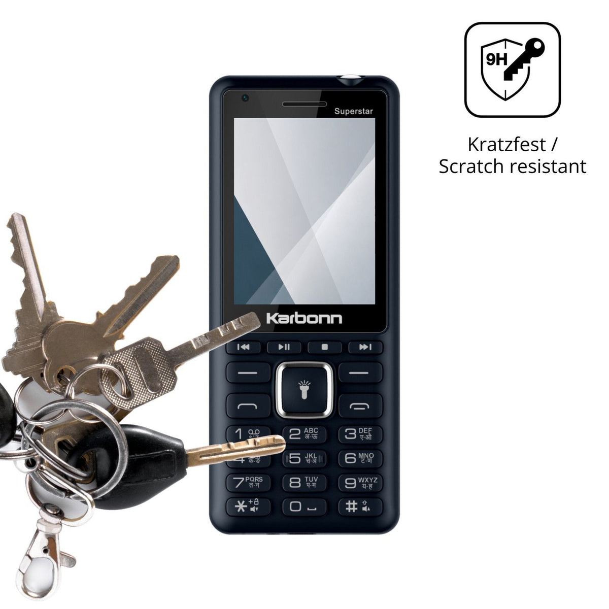 dipos Displayschutz für Karbonn K111 Superstar, transparente Oberfläche, perfekte Passform auch für die Rundungen