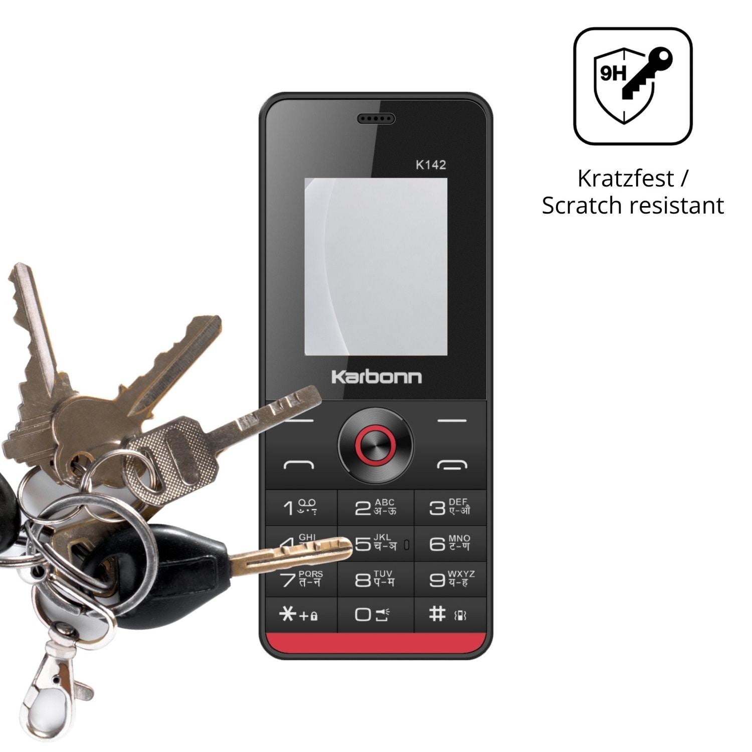 dipos Displayschutz für Karbonn K142, mattierte Oberfläche, robuste Festigkeit und perfekte Passform