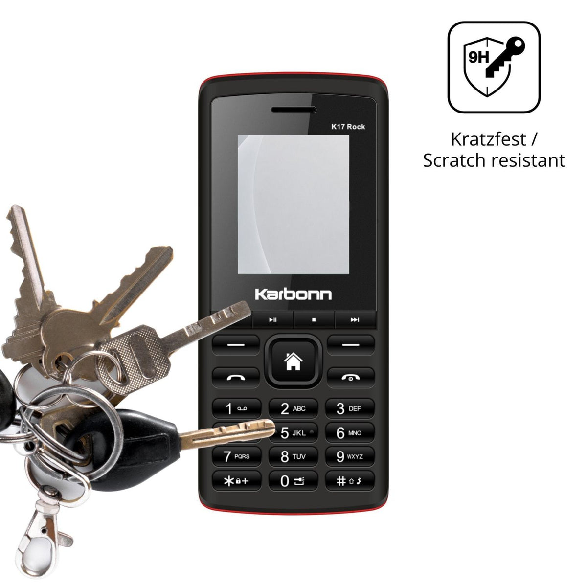 dipos Displayschutz für Karbonn K17 Rock, mattierte Oberfläche, robuste Festigkeit und perfekte Passform