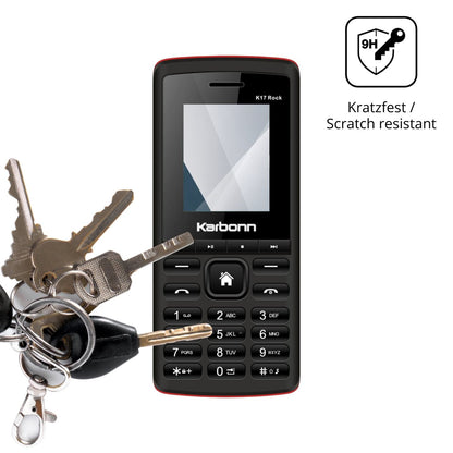 dipos Displayschutz für Karbonn K17 Rock, transparente Oberfläche, perfekte Passform auch für die Rundungen