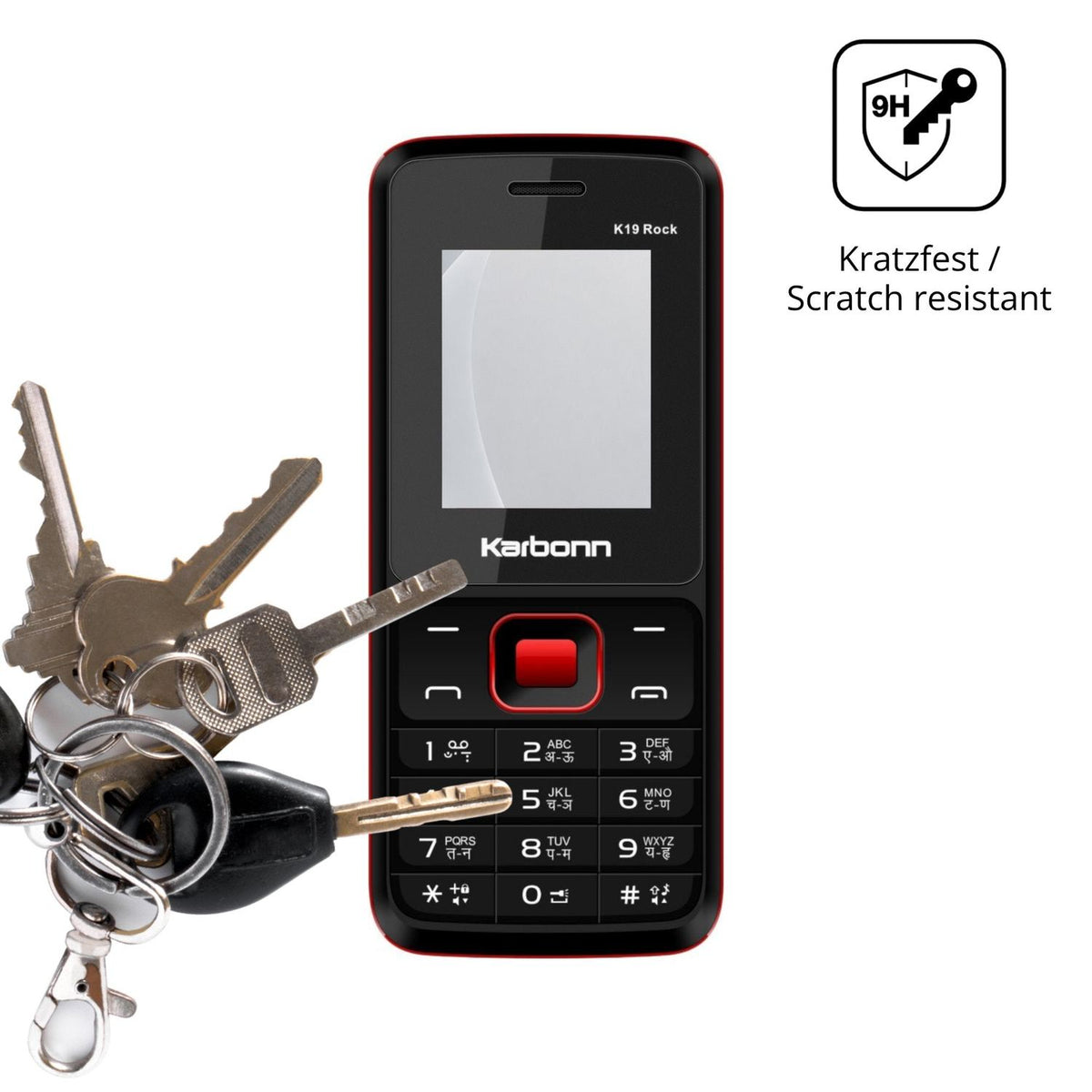 dipos Displayschutz für Karbonn K19 Rock, mattierte Oberfläche, robuste Festigkeit und perfekte Passform
