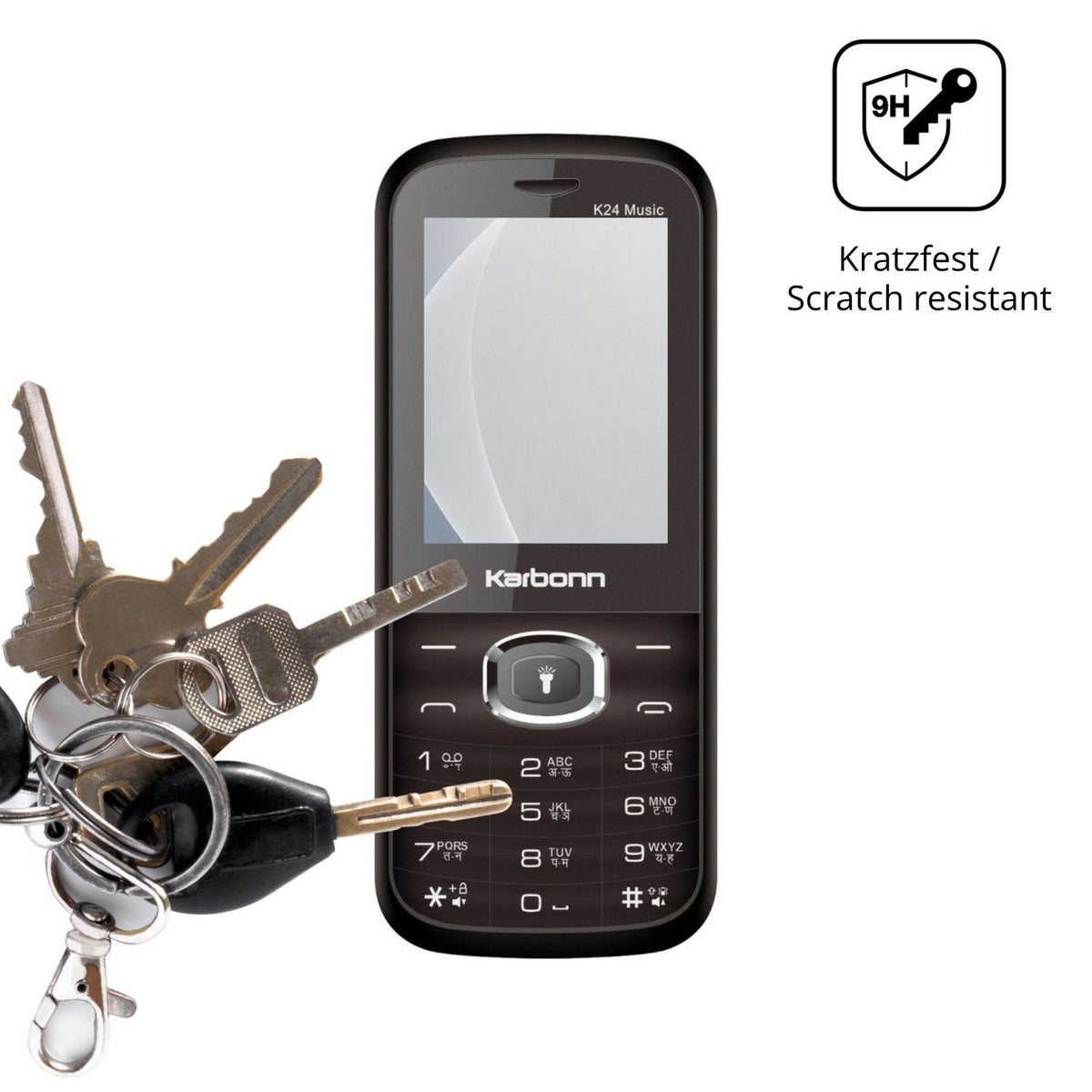 dipos Displayschutz für Karbonn K24 Music, mattierte Oberfläche, robuste Festigkeit und perfekte Passform