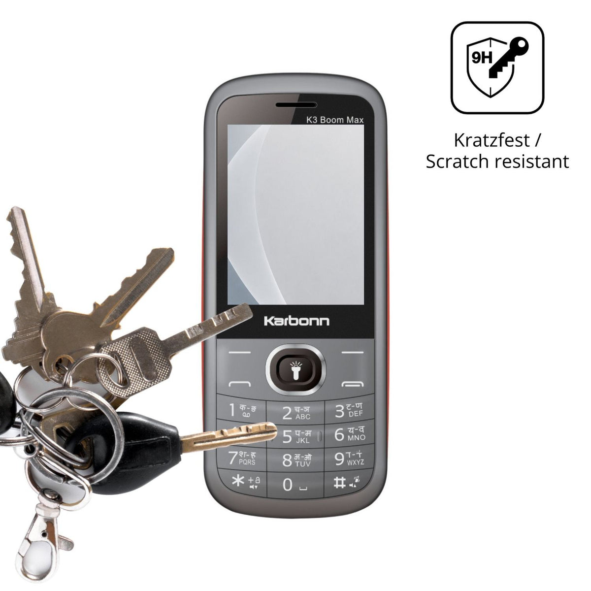 dipos Displayschutz für Karbonn K3 Boom Max, mattierte Oberfläche, robuste Festigkeit und perfekte Passform