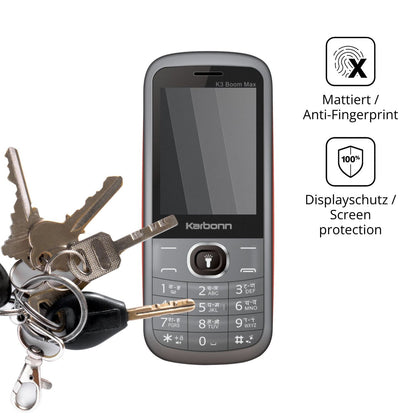 dipos Displayschutz für Karbonn K3 Boom Max, mattierte Oberfläche, Blickschutzfilter und perfekter Passform