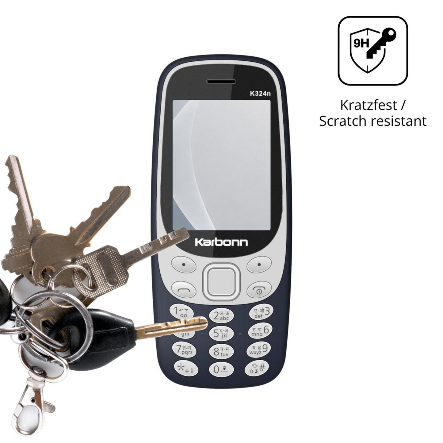 dipos Displayschutz für Karbonn K324n, mattierte Oberfläche, robuste Festigkeit und perfekte Passform