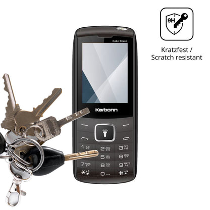 dipos Displayschutz für Karbonn K444 Shakti, transparente Oberfläche, perfekte Passform auch für die Rundungen