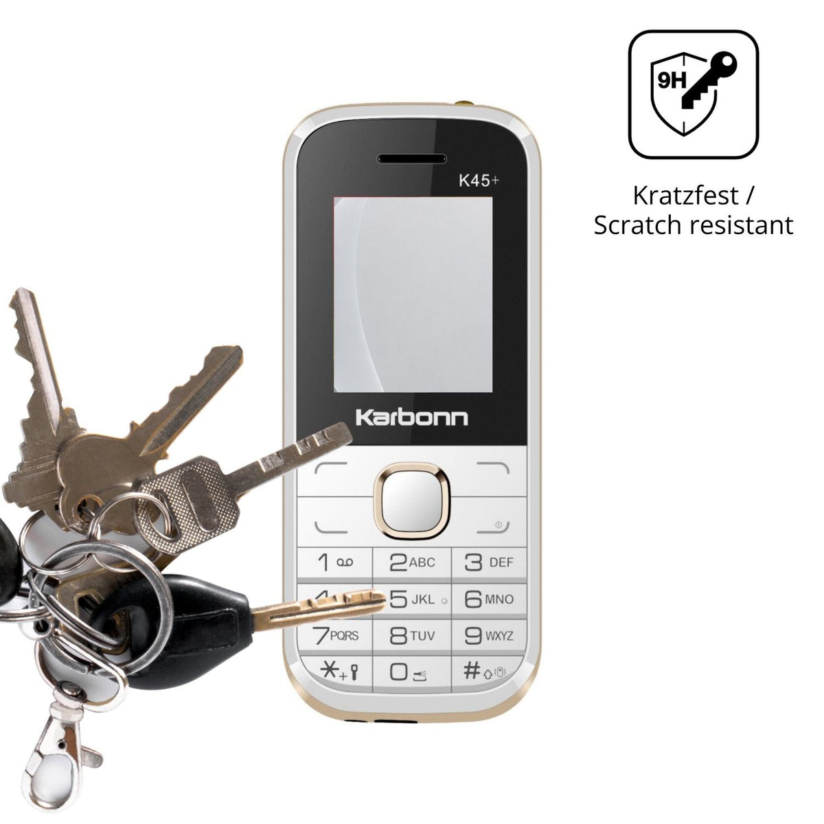 dipos Displayschutz für Karbonn K45 Plus, mattierte Oberfläche, robuste Festigkeit und perfekte Passform