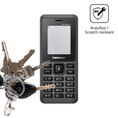 dipos Displayschutz für Karbonn K5 Jumbo 2, mattierte Oberfläche, robuste Festigkeit und perfekte Passform