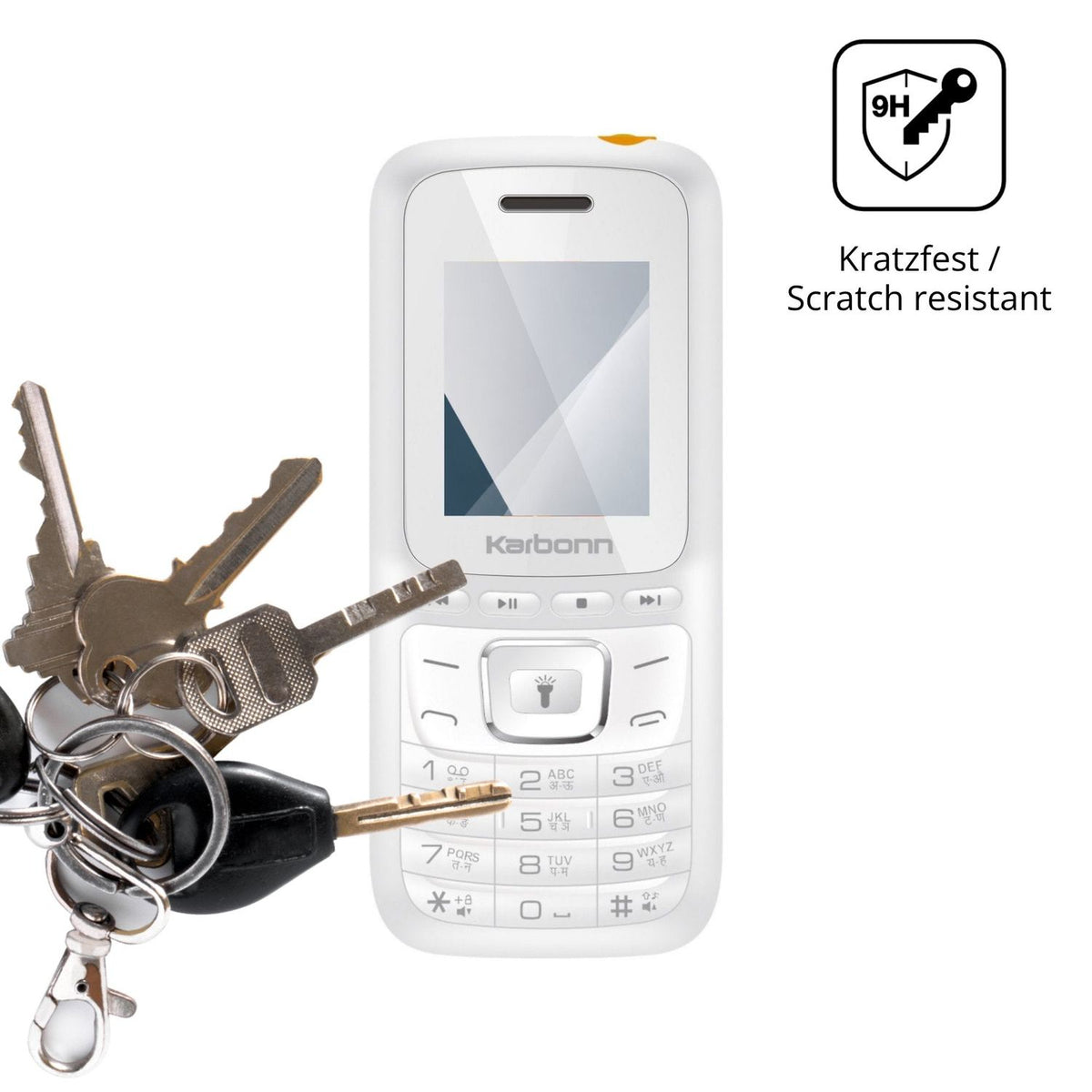 dipos Displayschutz für Karbonn K7 Power, transparente Oberfläche, perfekte Passform auch für die Rundungen