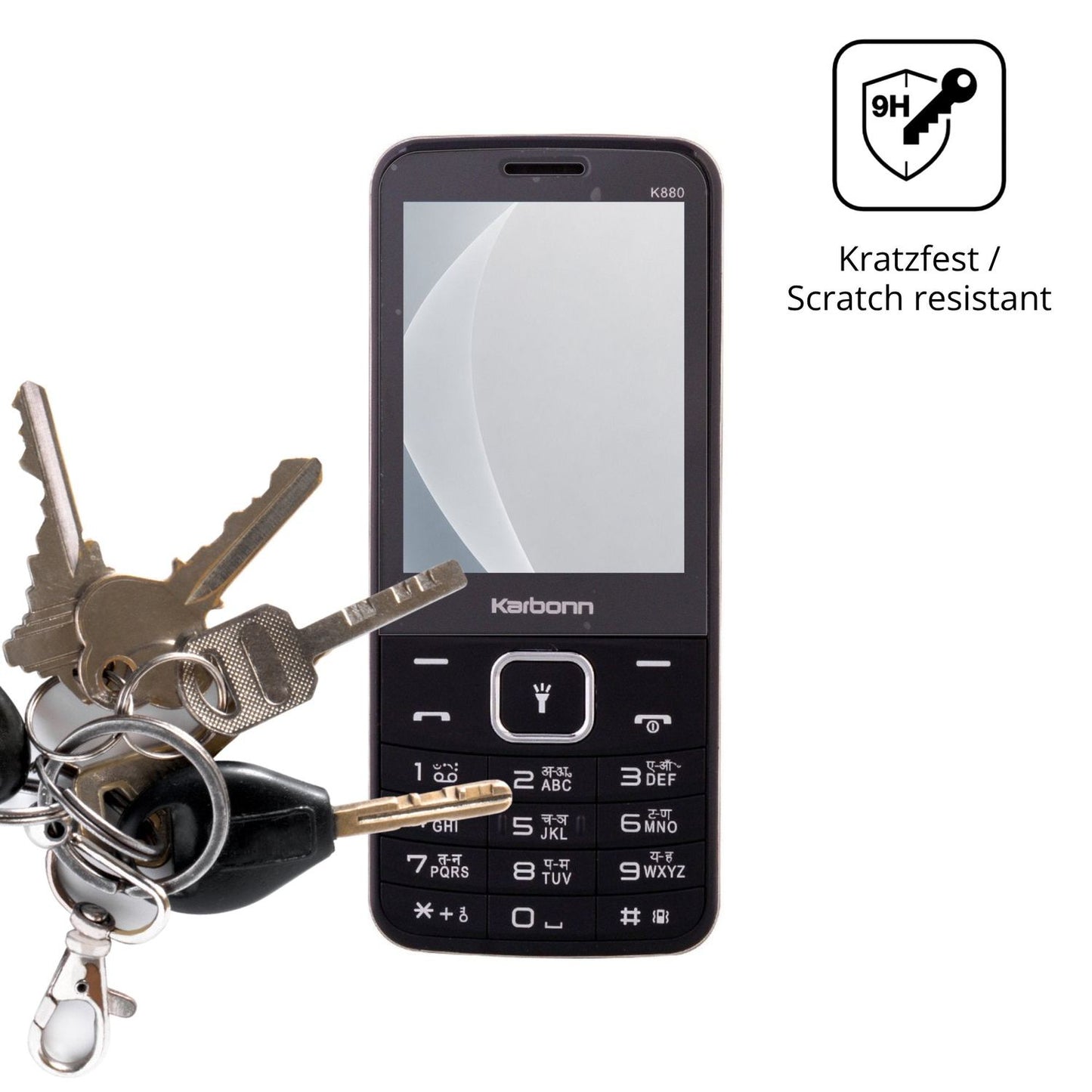 dipos Displayschutz für Karbonn K880, mattierte Oberfläche, robuste Festigkeit und perfekte Passform